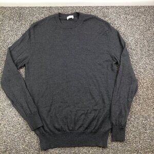 Asket Sweater Merino Wool Crewneck Pullover Gray Mens Medium Regular *Flaw